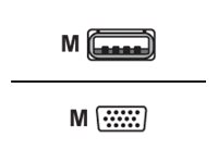 Zebra - data cable - USB to HD-15 (VGA) CBL-500-00