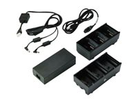 Zebra 3-Slot Battery Charger Connected via Y Cable - battery charger SAC-MPP-6BCHUK1-01