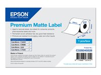 Epson Premium - label continuous paper - matte - 1 roll(s) - Roll (22 cm x 750 m) C33S045528