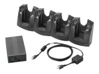 Zebra 4-Slot Charge Only Cradle Kit - handheld charging stand + power adapter CRD3000-401CES